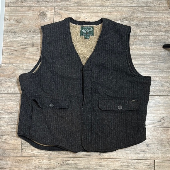 Woolrich Men's Black Wool Vest Size XL - Picture 1 of 7